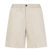 Rode Katoenen Bermudas voor Mannen Ami Paris , Beige , Heren