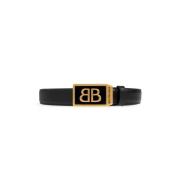 Leren riem Balenciaga , Black , Dames