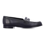 Tweekleurige Leren Loafers Zwart Ivoor Church's , Black , Dames