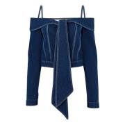 Off Shoulder Denim Nina Ricci , Blue , Dames