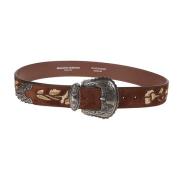 Bruin Leren Riem Dames Accessoires Ermanno Scervino , Brown , Dames