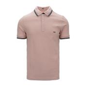 Heren Button Polo Shirt Fay , Pink , Heren