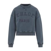 Blauwe Sweater Elegantie Chloé , Blue , Dames