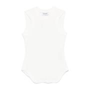 Witte Mouwloze Katoenen Tanktop The Attico , White , Dames