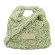 Shearling Wol Crossbody Tas Reseda MM6 Maison Margiela , Green , Dames