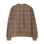 Geborduurd Logo Crew Neck Sweater Burberry , Multicolor , Heren