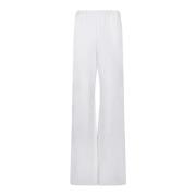 Witte Wijde Zijden Broek Valentino , White , Dames