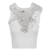 Witte Top voor Vrouwen Ermanno Scervino , White , Dames