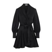 Zwarte Zijden Jurk Elegante Stijl Zimmermann , Black , Dames