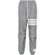 Grijze Straight Broek met 4-Bar Streep Thom Browne , Gray , Heren