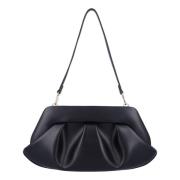 Zwarte Vegan Leren Clutch Handtas THEMOIRè , Black , Dames