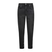 Straight Leg Denim Jeans Represent , Black , Heren