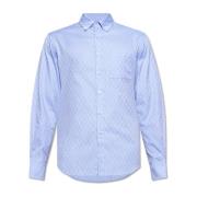 Monogram Shirt Salvatore Ferragamo , Blue , Heren