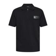 Katoenen Polo met Patch Balmain , Black , Heren