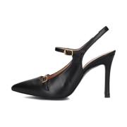 Elegante Tulare Hakken voor Stijlvolle Vrouwen Unisa , Black , Dames