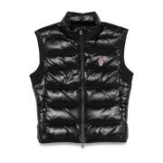 Gewatteerde Zwarte Trui met Ritszakken Moncler , Black , Dames