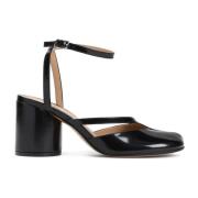 Zwarte Pumps Elegante Geborsteld Leren Hakken Maison Margiela , Black ...