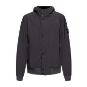 Grijze Jassen voor Moderne Mannen Stone Island , Black , Heren