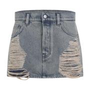 Stijlvolle Denim Mini Rok Acne Studios , Blue , Dames