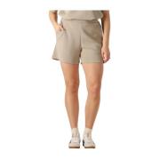 Taupe Shorts voor Stijlvol Comfort Notre-v , Beige , Dames