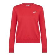 Valentinasz Pullover Gebreid Flame Scarlet Saint Tropez , Red , Dames