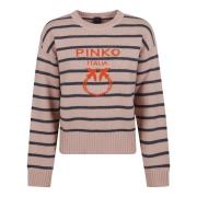 Grijze Sweatshirt met Chic Design Pinko , Multicolor , Dames