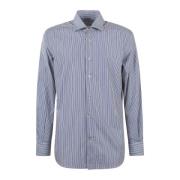 Casual Herenoverhemd in Diverse Kleuren Kiton , Blue , Heren