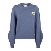 Klassieke Ronde Hals Trui Marni , Blue , Dames