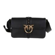 Zwarte Crossbody Tas Elegant Ontwerp Pinko , Black , Dames