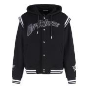 Katoenen hoodie met geribbelde randen Off White , Black , Heren