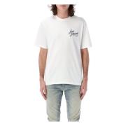 Ivoor Hollywood Tee met Strass Versieringen Amiri , White , Heren