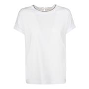 Casual Katoenen T-shirt Brunello Cucinelli , White , Dames