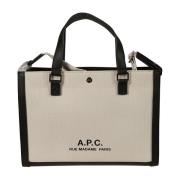 Stijlvolle Cowhide Tote Tas A.p.c. , Beige , Dames