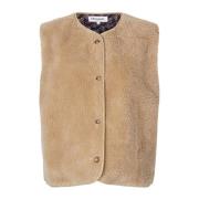 Beige Vest met Sterrenpatroon Lollys Laundry , Beige , Dames