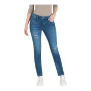 Slim-fit California Jeans Cool Destroyed MAC , Blue , Dames