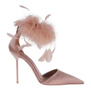 Roze & Paarse Veren Enkelband Pumps Paris Texas , Pink , Dames