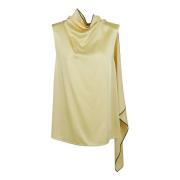 Gele Satijnen Strik Top en Broek Stella McCartney , Beige , Dames