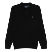 Zwarte Pullover Trui Polo Ralph Lauren , Black , Heren