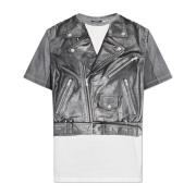 T-shirt met print Balmain , Gray , Heren