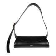 Kleine leren Cannolo tas Jil Sander , Black , Dames