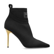 Heeled Ankle Boots Balmain , Black , Dames