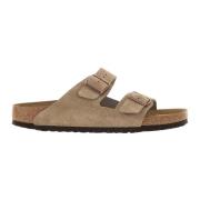 Suède sandalen met koperen gespen Birkenstock , Beige , Heren