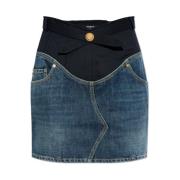 Denim rok Balmain , Blue , Dames