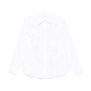 Witte Katoenen Klassieke Kraag Shirt P.a.r.o.s.h. , White , Dames