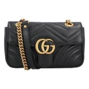 Leather crossbody-bags Gucci , Black , Dames