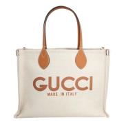 Canvas Tote Bag Gucci , Beige , Dames