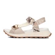 Platte Sandalen Beige Leer Hispanitas , Beige , Dames