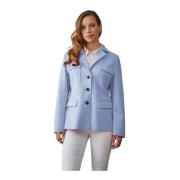 Elegante Vrouwelijke Blazer Jas Hemelsblauw Junge , Blue , Dames