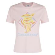 Diamant Kolom T-shirt Casablanca , Pink , Dames