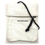 Pre-owned Leather crossbody-bags Balenciaga Vintage , White , Dames